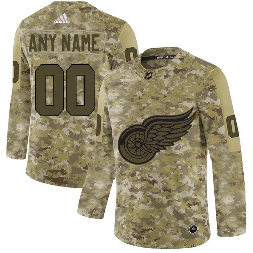 Youth Detroit Red Wings Customized Camo Authentic Jersey