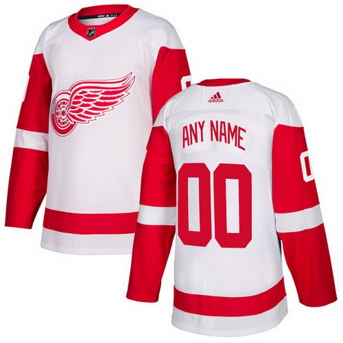 Women's Detroit Red Wings Customized White Authentic Jersey