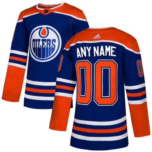Women's Edmonton Oilers Customized Blue Alternate Authentic Jersey