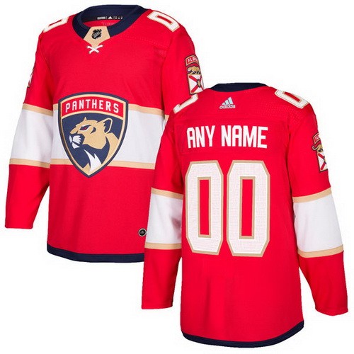Men's Florida Panthers Customized Red Authentic Jersey