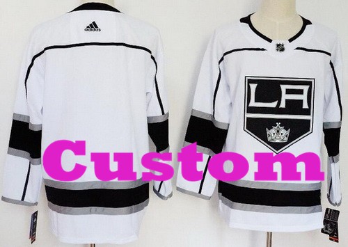 Women's Los Angeles Kings Customized White Authentic Jersey