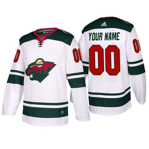 Youth Minnesota Wild Customized White Authentic Jersey
