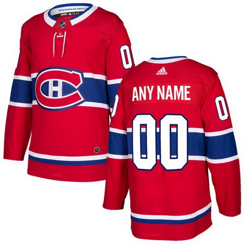 Youth Montreal Canadiens Customized Red Authentic Jersey