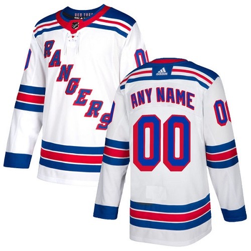 Youth New York Rangers Customized White Authentic Jersey