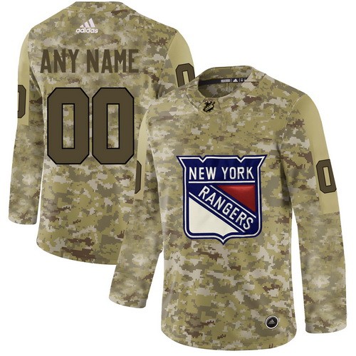 Women's New York Rangers Customized Camo Fashion Authentic Jersey
