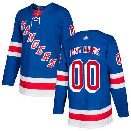 Men's New York Rangers Customized Blue Authentic Jersey