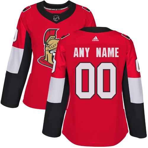 Women's Ottawa Senators Customized Red Authentic Jersey