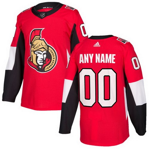 Men's Ottawa Senators Customized Red Authentic Jersey