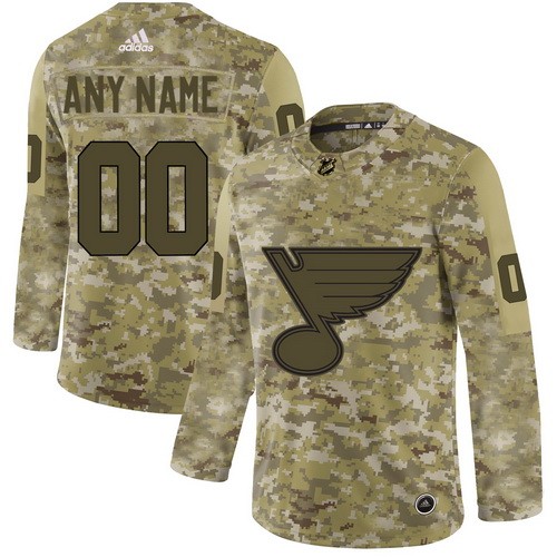 Youth St Louis Blues Customized Camo Authentic Jersey