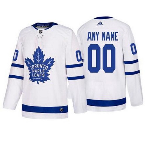 Men's Toronto Maple Leafs Customized White Authentic Jersey