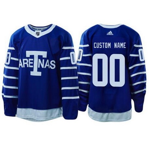 Men's Toronto Maple Leafs Customized Blue Arenas Authentic Jersey