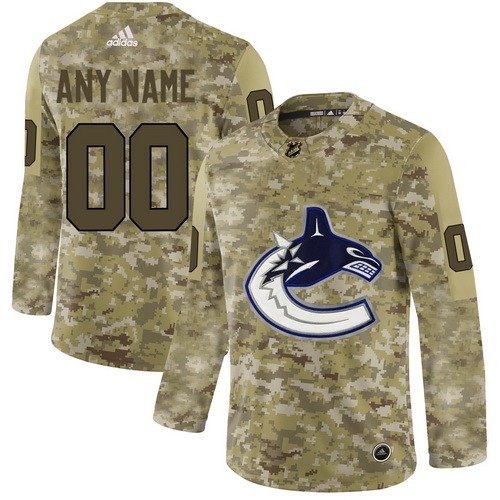 Men's Vancouver Canucks Customized Camo Fashion Authentic Jersey