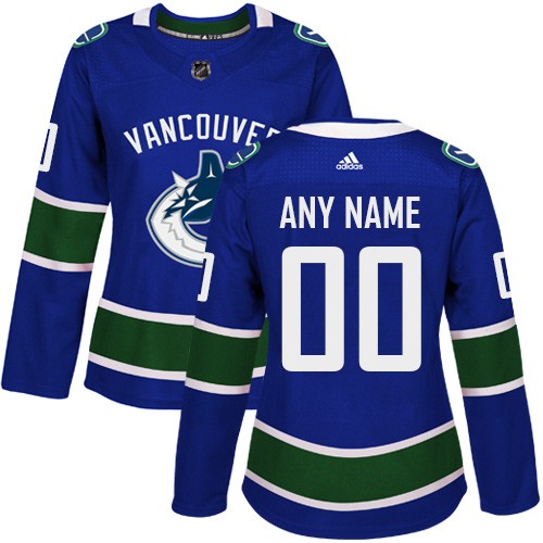 Women's Vancouver Canucks Customized Blue Authentic Jersey