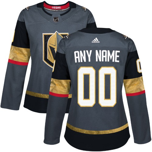 Women's Vegas Golden Knights Customized Gray Authentic Jersey