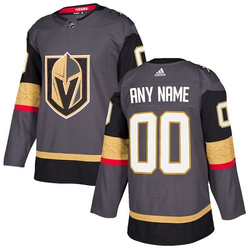 Men's Vegas Golden Knights Customized Gray Authentic Jersey