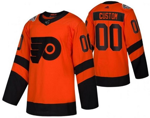 Men's Philadelphia Flyers Customized Orange 2019 Stadium Series Authentic Jersey