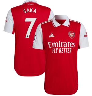 Bukayo Saka Arsenal 2022 2023 Home Red Jersey