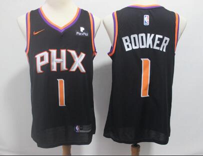Phoenix Suns 1 Devin Booker Black Swingman Jersey