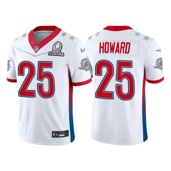 Miami Dolphins Customized#25 Xavien Howard 2022 White AFC Stitched Jersey