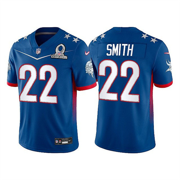 Minnesota Vikings Customized#22 Harrison Smith 2022 Royal NFC Pro Bowl Stitched Jersey