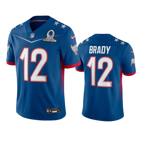 Tampa Bay Buccaneers Men's #12 Tom Brady 2022 Royal Pro Bowl Stitched Jersey