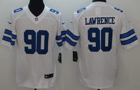 Men's Dallas Cowboys #90 Demarcus Lawrence Limited White Vapor Jersey