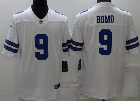 Men's Dallas Cowboys #9 Tony Romo Limited White Vapor Jersey