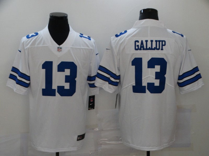 Men's Dallas Cowboys #13 Michael Gallup 2019 White Vapor Untouchable Limited Stitched NFL Jersey