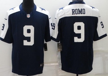 Men's Dallas Cowboys #9 Tony Romo Limited Navy Alternate Vapor Jersey