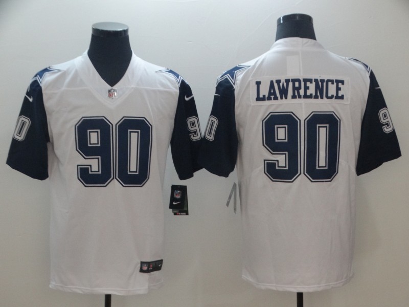 Men's Dallas Cowboys #90 DeMarcus Lawrence Limited White Rush Vapor Untouchable Season Football Jersey