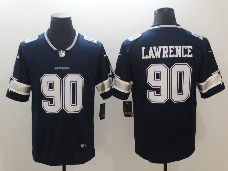 Men's Dallas Cowboys #90 DeMarcus Lawrence Navy Blue Team Color Vapor Untouchable Limited Player Season Football Jersey
