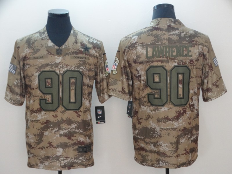 Men's Cowboys #90 Demarcus Lawrencs 2018 Camo Salute To Service Limited Stitched NFL Jersey