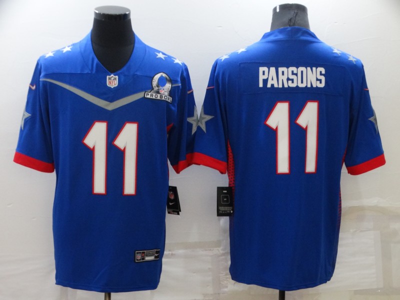 Dallas Cowboys Men's #11 Micah Parsons 2022 Royal Pro Bowl Stitched Jersey