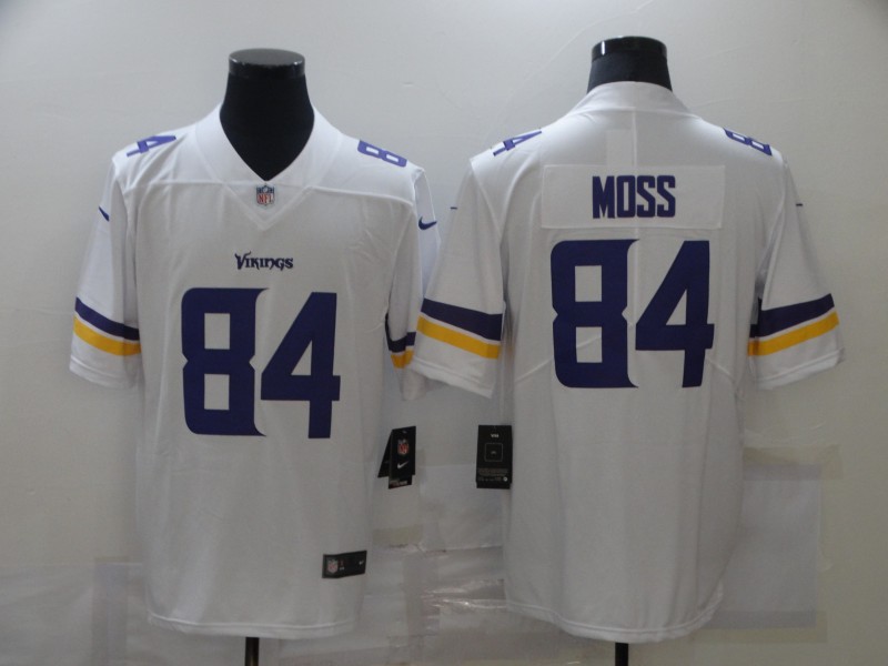 Men's Minnesota Vikings #84 Randy Moss White Vapor Untouchable Limited Stitched NFL Jersey
