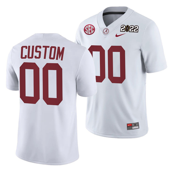 Alabama Crimson Tide ACTIVE PLAYER Custom 2022 Patch White College Football Stitched Jersey