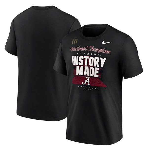Men's Alabama Crimson Tide 2020 Black National Champions T-Shirt
