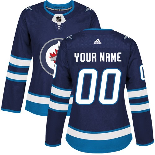 Women's Winnipeg Jets Customized Blue Authentic Jersey