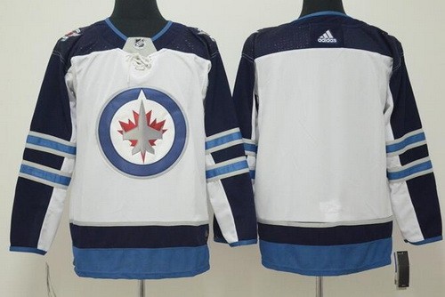 Men's Winnipeg Jets Customized White Authentic Jersey