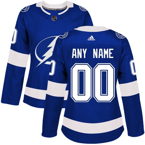 Women's Tampa Bay Lightning Customized Blue Authentic Jersey