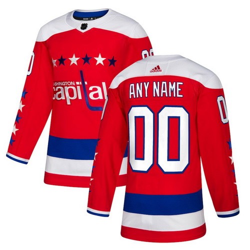 Youth Washington Capitals Customized Red Alternate Authentic Jersey