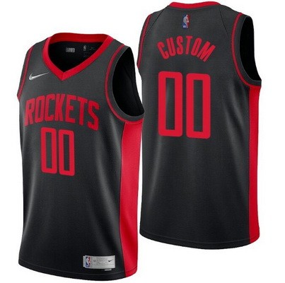 Houston Rockets Customized Black Earned Stitched Swingman Jersey