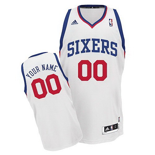 Philadelphia 76ers Customized White Swingman Adidas Jersey