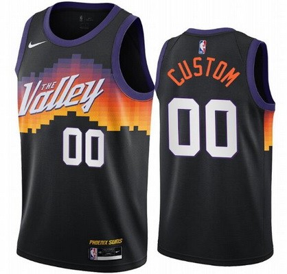 Phoenix Suns Customized Black 2021 City Stitched Swingman Jersey