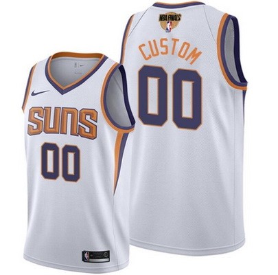 Phoenix Suns Customized White 2021 Finals Stitched Swingman Jersey