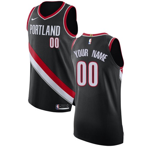 Portland Trail Blazers Customized Black Swingman Nike Jersey