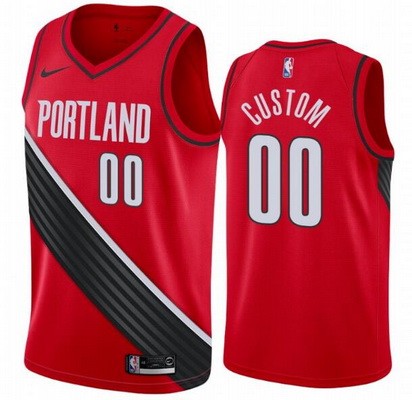 Portland Trail Blazers Customized Red Statement Stitched Swingman Jersey