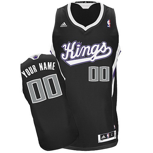 Sacramento Kings Customized Black Swingman Adidas Jersey