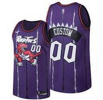 Toronto Raptors Customized Purple Throwback Stitched Swingman Jersey