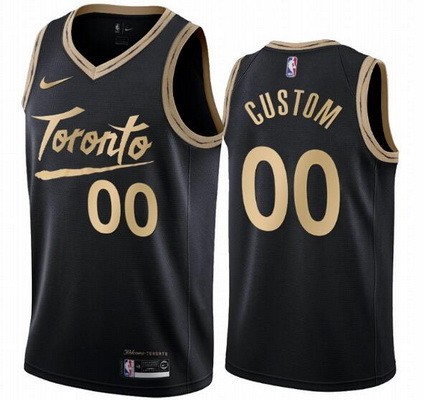 Toronto Raptors Customized Black 2021 City Stitched Swingman Jersey
