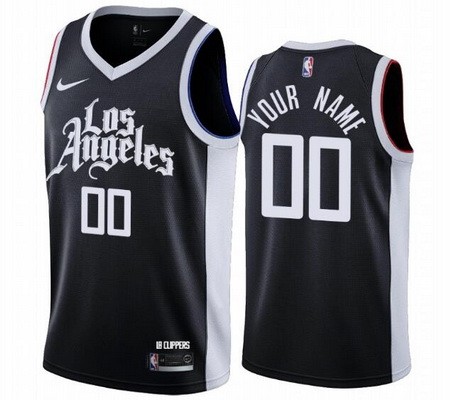 Los Angeles Clippers Customized Black 2021 City Stitched Swingman Jersey